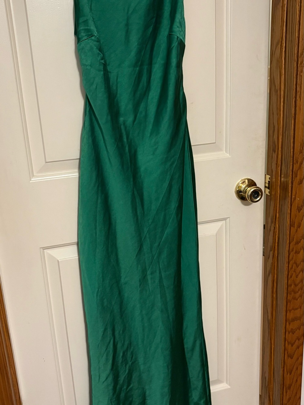 Formal Emerald Green Backless Maxi Dress Homecoming Prom Wedding